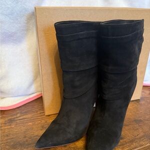Christian Louboutin Black Heeled Boots Like New
